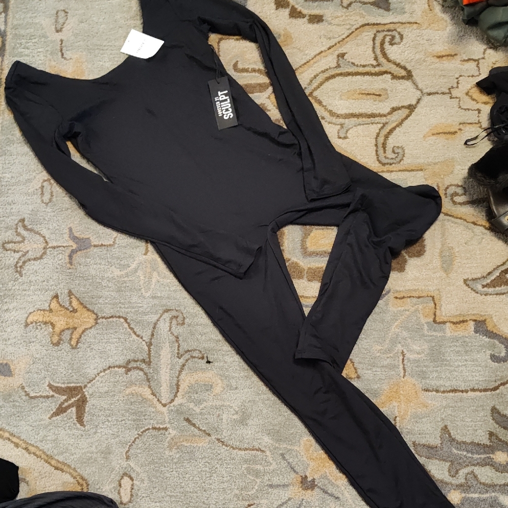 Forever 21 Black Long Sleeve Bodysuit